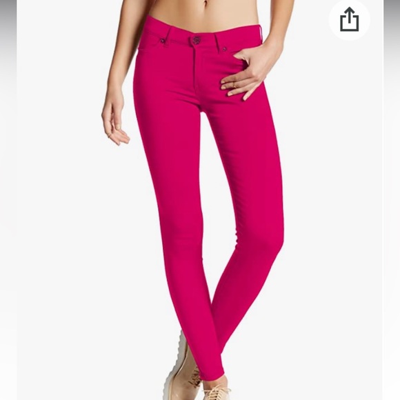 Hybrid & Company Hot Pink Hyper Stretch Skinny Jeans size Small - Picture 5 of 5